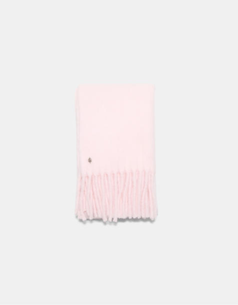 Stradivarius Mid-weight basic scarf in pastel pink - view 1