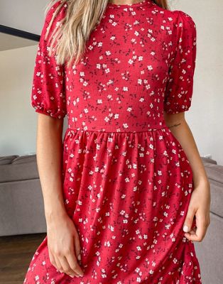 red floral 2 piece outfit