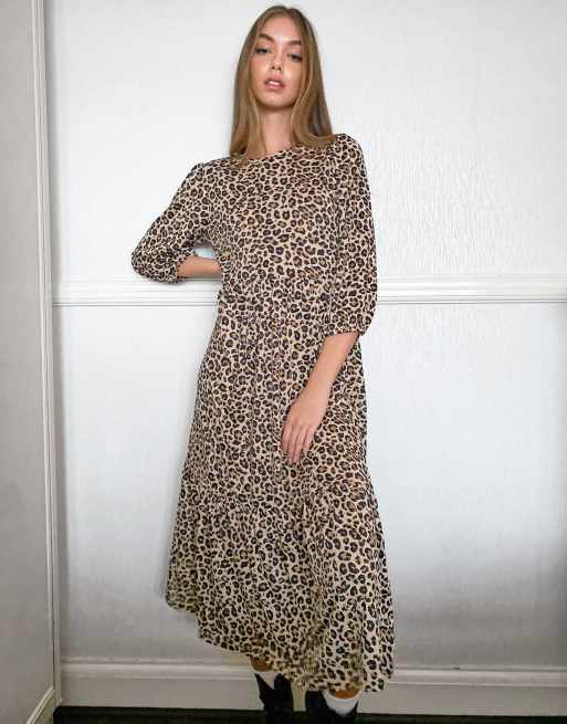 Stradivarius leopard print clearance dress