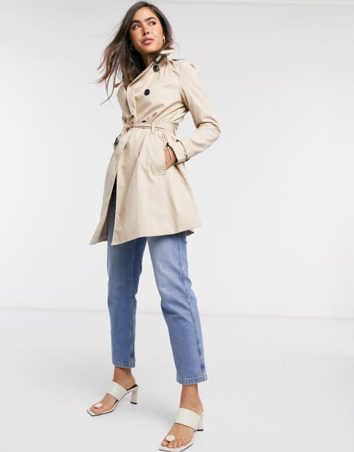 Beige shop midi coat