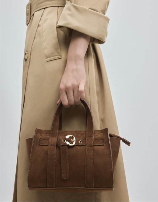 Stradivarius mini cabas avec boucle marron, 3 de 4