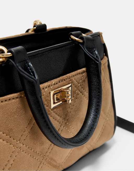 Stradivarius Mini city bag in pale camel, 4 of 4