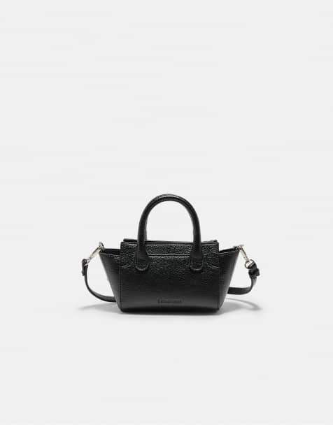 Stradivarius Mini crossbody bag in black - view 1