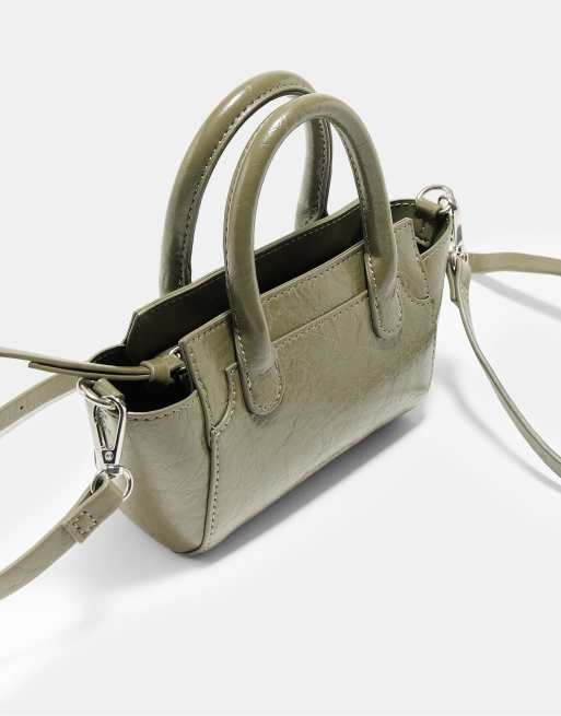 Stradivarius Mini-Crossbody-Tasche in Khaki, 4 von 5