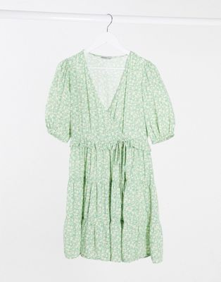 stradivarius green dress