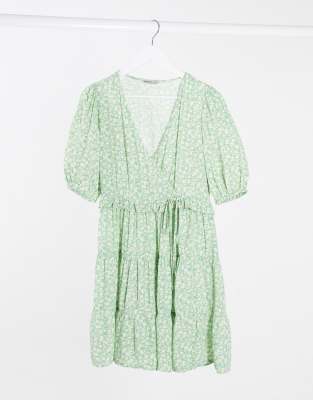 stradivarius green dress