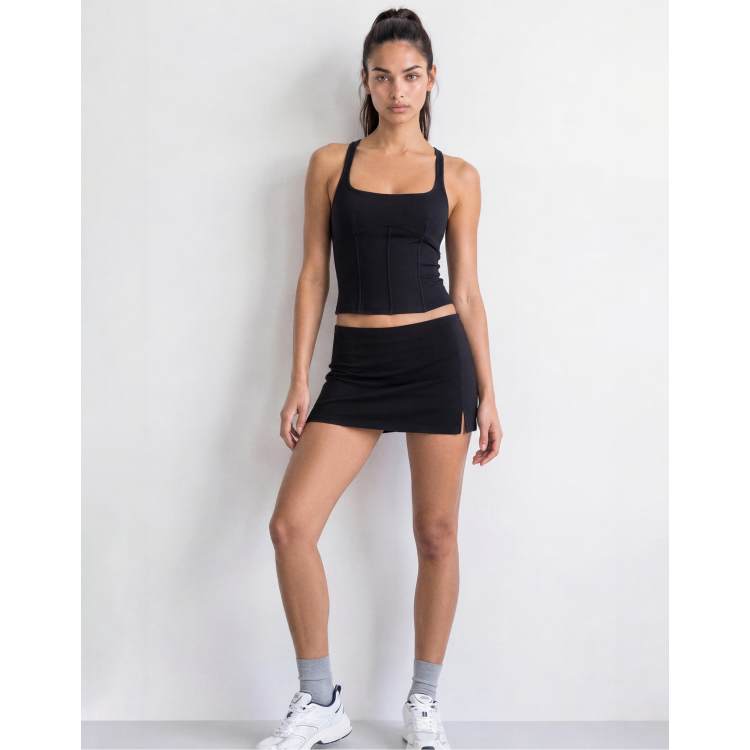 Mini-jupe Noire Femme Stradivarius - Taille S (EU 34 / US 2) Neuve Avec étiquette - Coupe Polyvalente