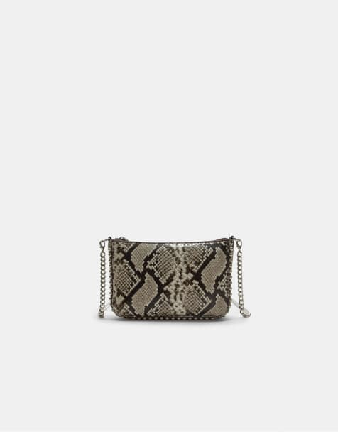 Stradivarius - Mini-sac à perles et imprimé animal - Écru - view 1