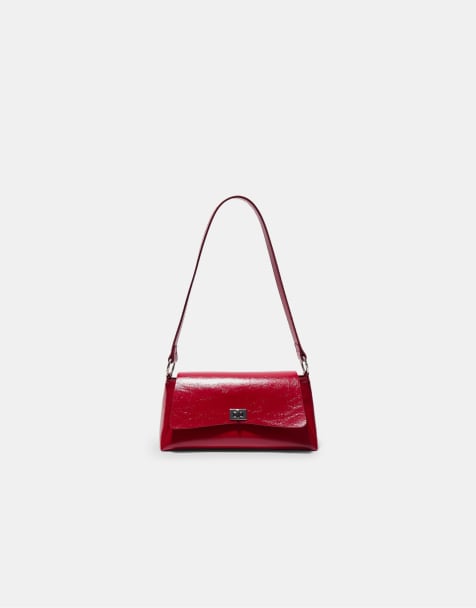 Stradivarius - Mini sac rectangulaire à large rabat - Rouge - view 1