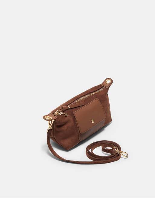 Stradivarius mini tas met contrast in bruin, 4 van 4