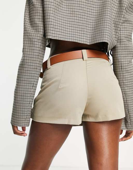 Stradivarius mini Y2K skort in stone , 2 of 4