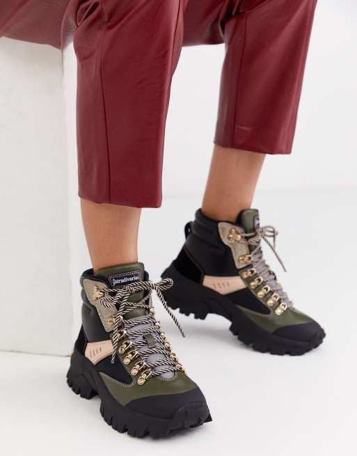 Stradivarius faux fur 2025 lined hiker boot