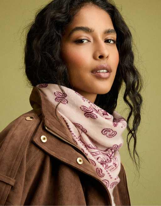 Stradivarius mjuk scarf i pastellrosa, 3 av 4