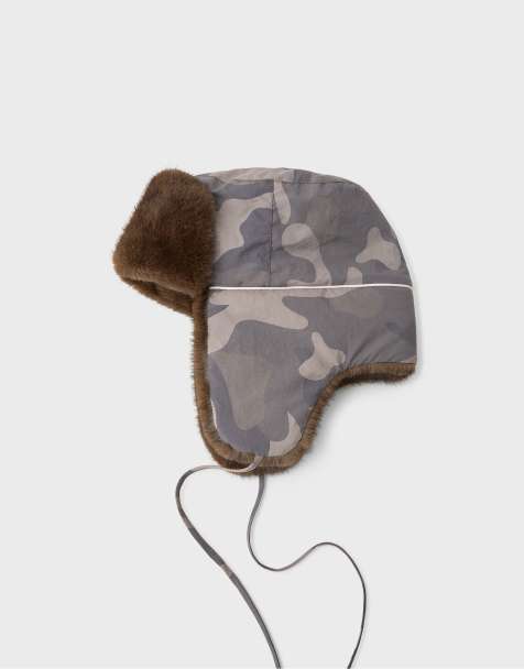 Stradivarius mønstret aviatorhat i brun - view 1
