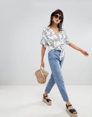 asos stradivarius mom jeans