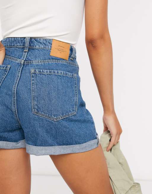 Stradivarius mom cheap fit shorts