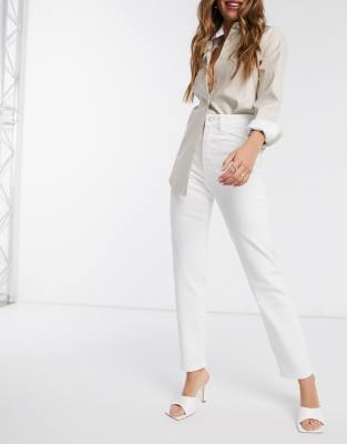 asos white mom jeans