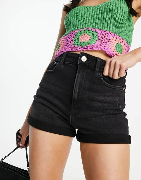 High waisted denim shorts on sale sale