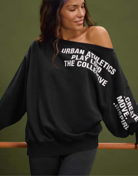 Stradivarius – Mörkgrå, mönstrad sweatshirt med blekt effekt - view 1