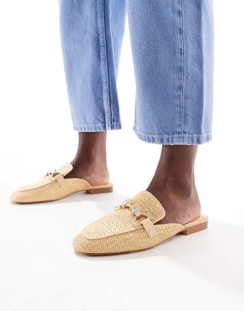 Stradivarius – Mules-Loafer in Beige - view 1