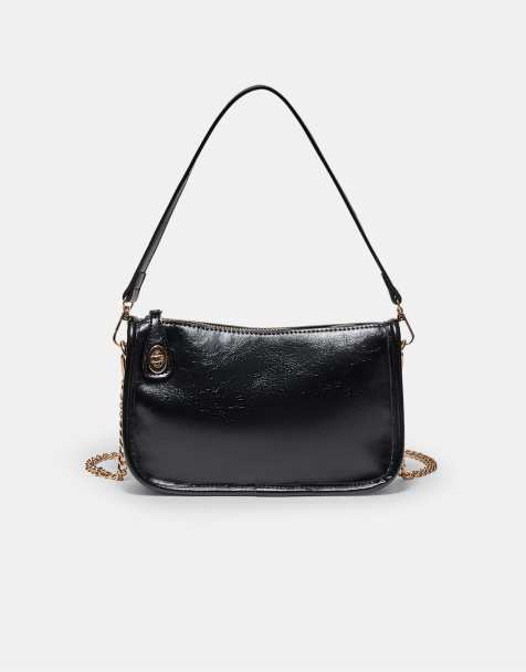 Stradivarius Multi-position crossbody bag in black - view 1