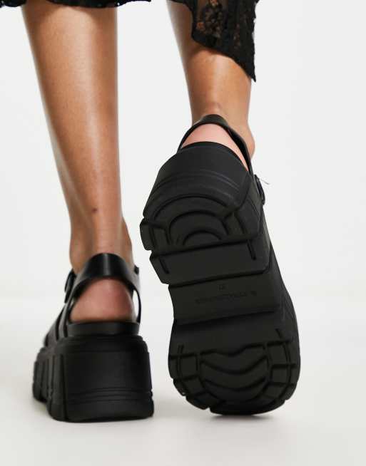 Black chunky best sale velcro sandals