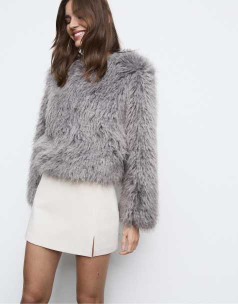 Stradivarius – Naturvit skort med sidoslits - view 1