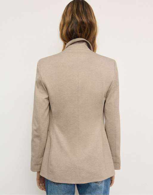 Stradivarius – Naturvit, smal kavaj, 3 av 4