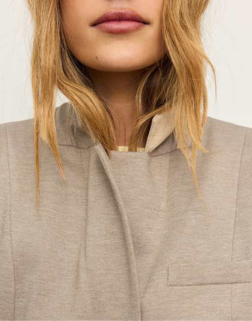 Stradivarius – Naturvit, smal kavaj, 4 av 4