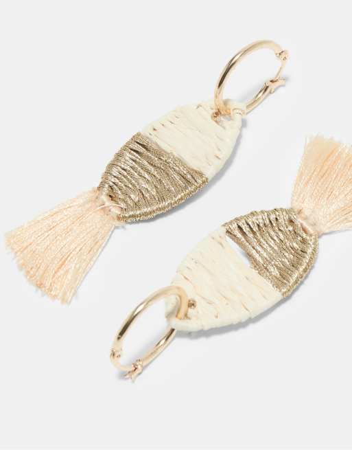 Stradivarius – Naturvita örhängen med fiskdesign, 3 av 4