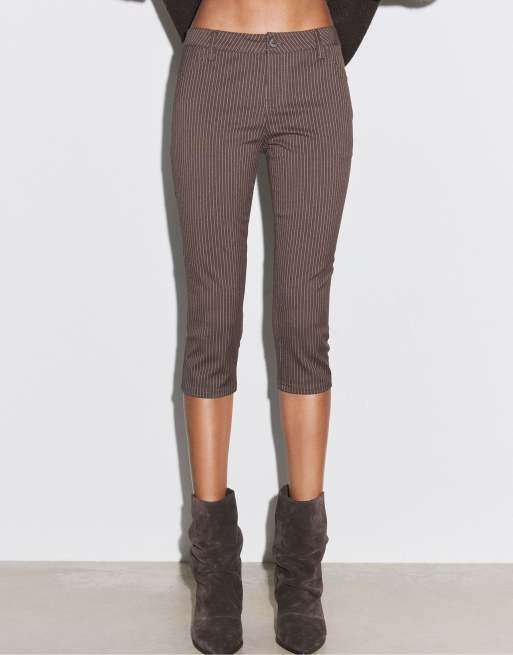 Stradivarius nette capri in bruin, 2 van 7