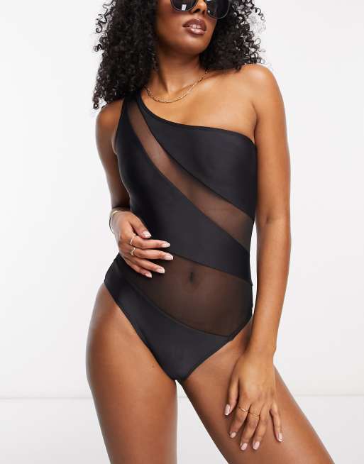 Mesh hot sale monokini swimsuit