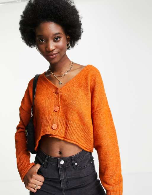 Stradivarius – Orange, kort kofta