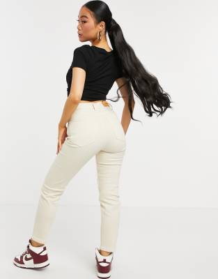 stradivarius petite slim mom jeans