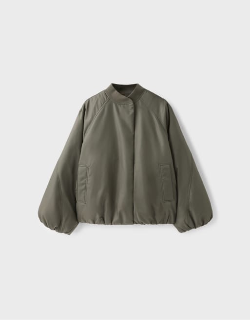 Stradivarius oversize bomberjacka i khaki, 6 av 7