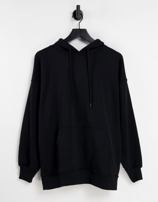 Stradivarius - Oversize hættetrøje i sort