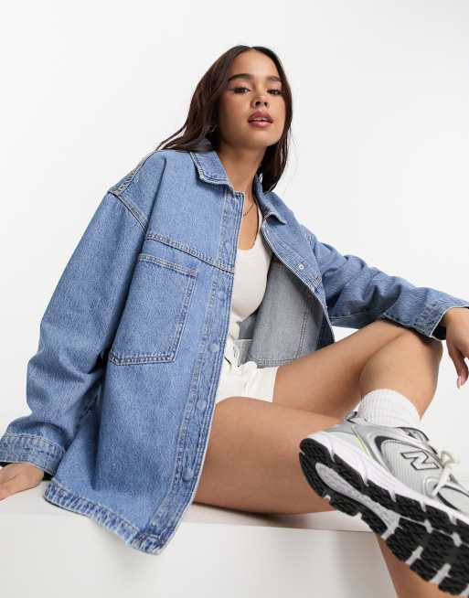 Jeans Hemdjacke Aus Cord Stradivarius Stradivarius – Oversize