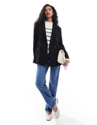 Stradivarius oversized blazer in black - view 1