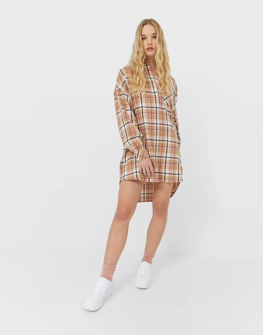 Beige 2025 plaid dress