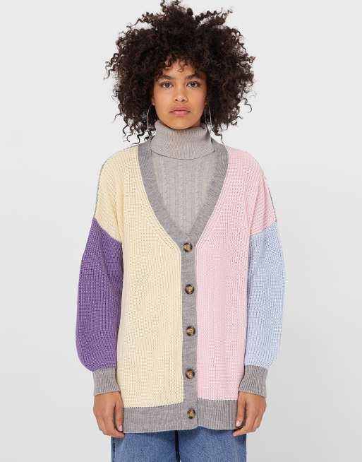 Cardigan hotsell color block