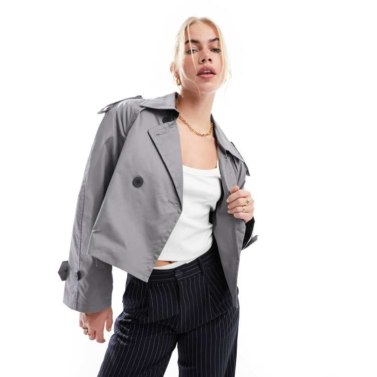 Grey 2024 cropped coat