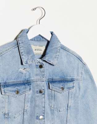 oversized denim jacket with rips