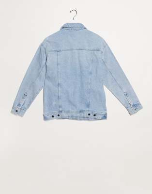 light blue denim jacket ripped
