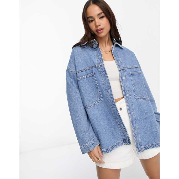 Denim deals over shirt