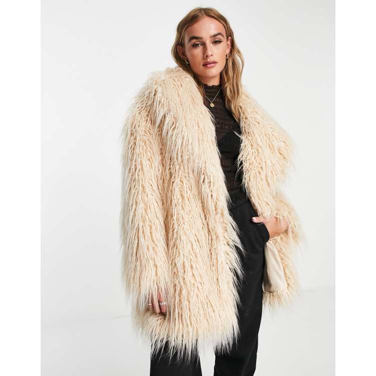 Oversized faux fur on sale vest