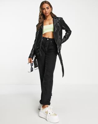 asos womens leather jacket