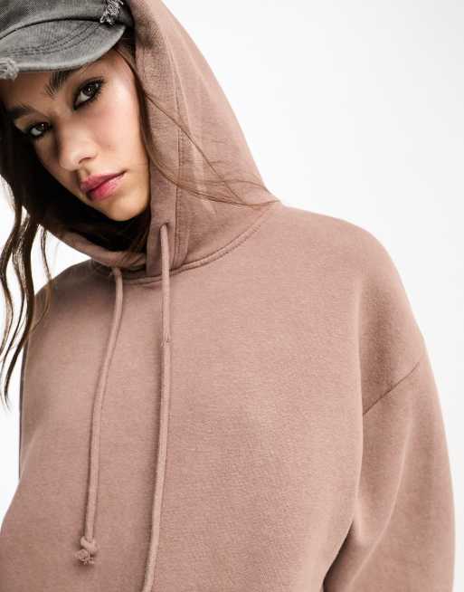 Stradivarius oversized hoodie in bitter chocolate ASOS