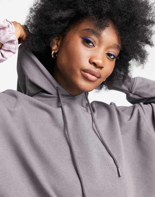 Stradivarius oversized hoodie in charcoal | ASOS