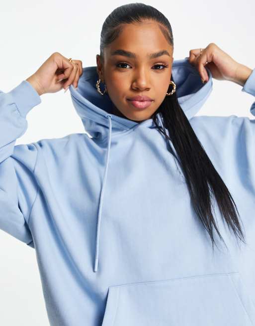 Stradivarius oversized hoodie in pale blue | ASOS