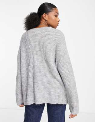 grey oversized knit